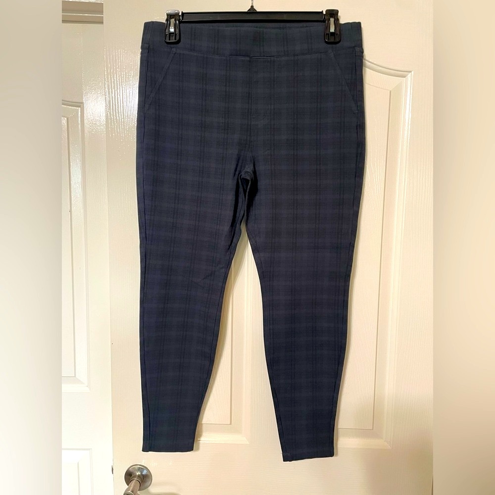 Liverpool Blue and Green Ankle Cropped Pants